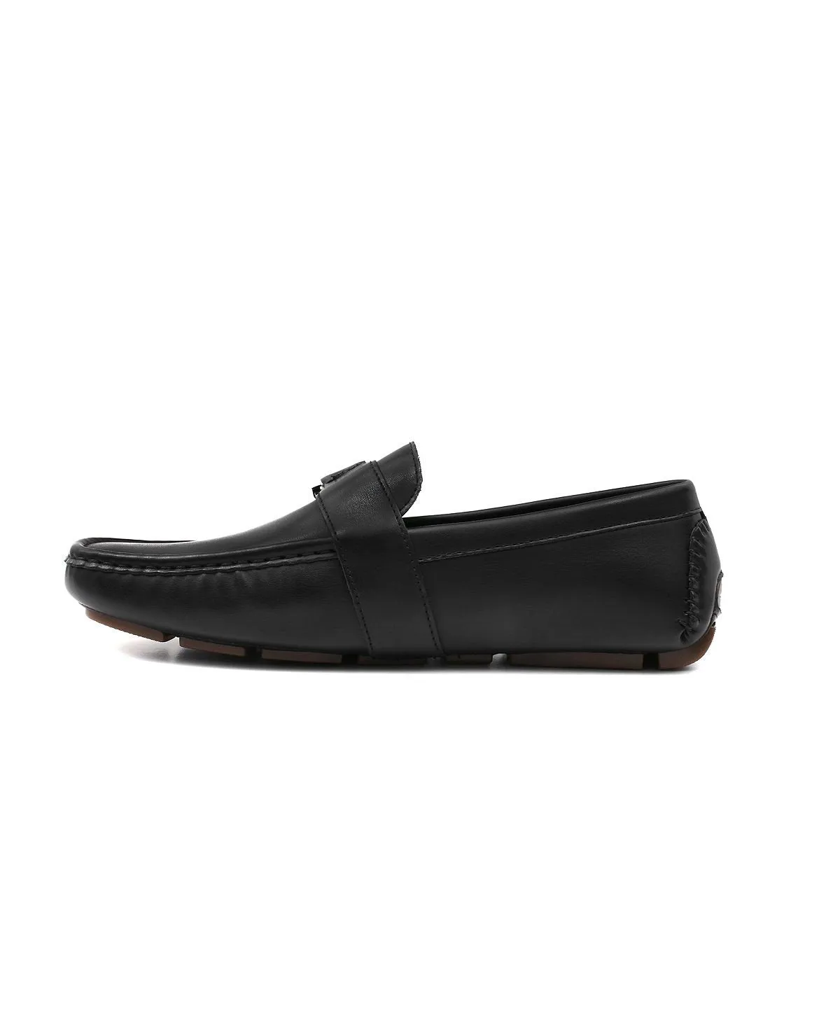 Aston Marc men's side buckle loafers, black