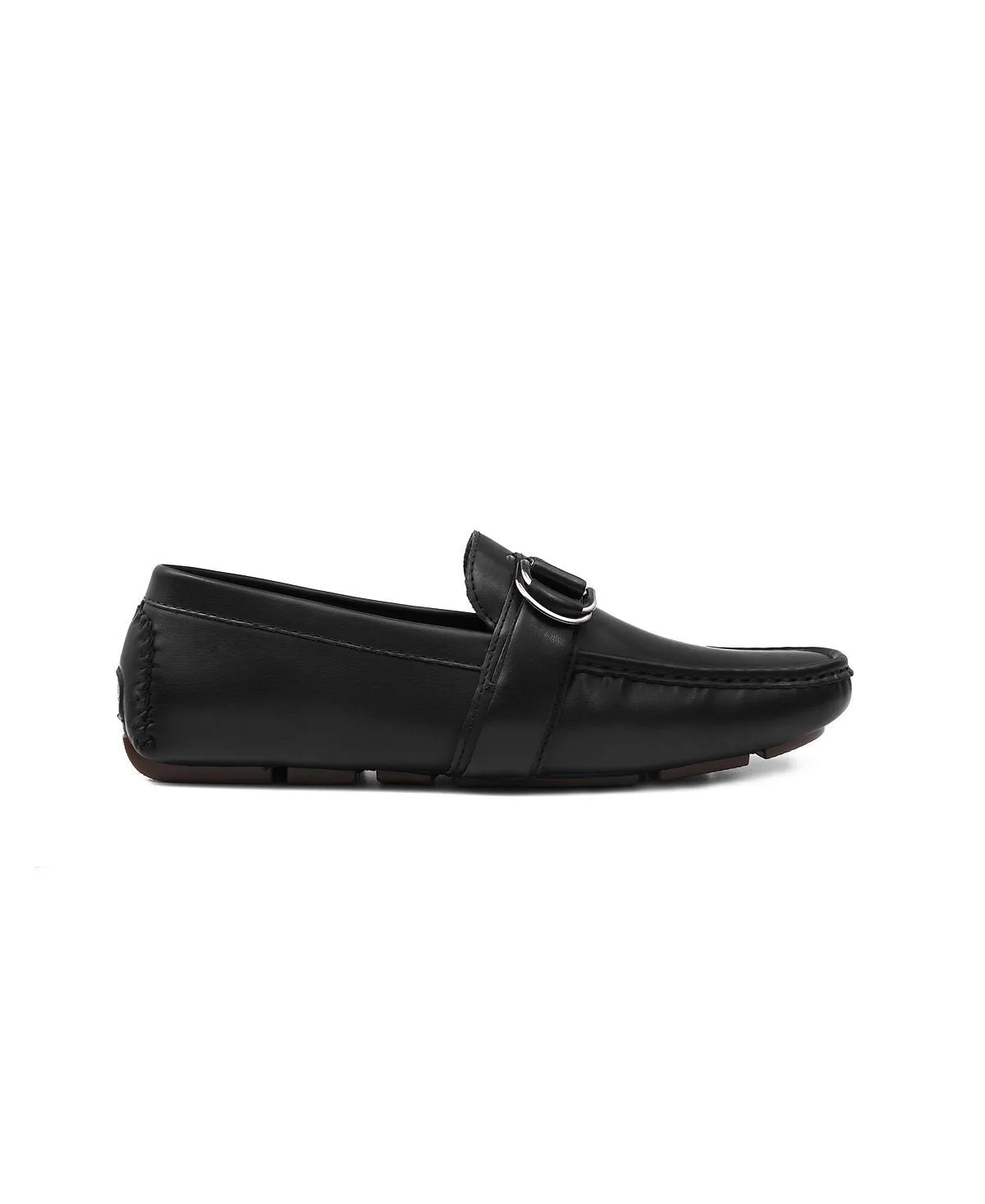 Aston Marc men's side buckle loafers, black