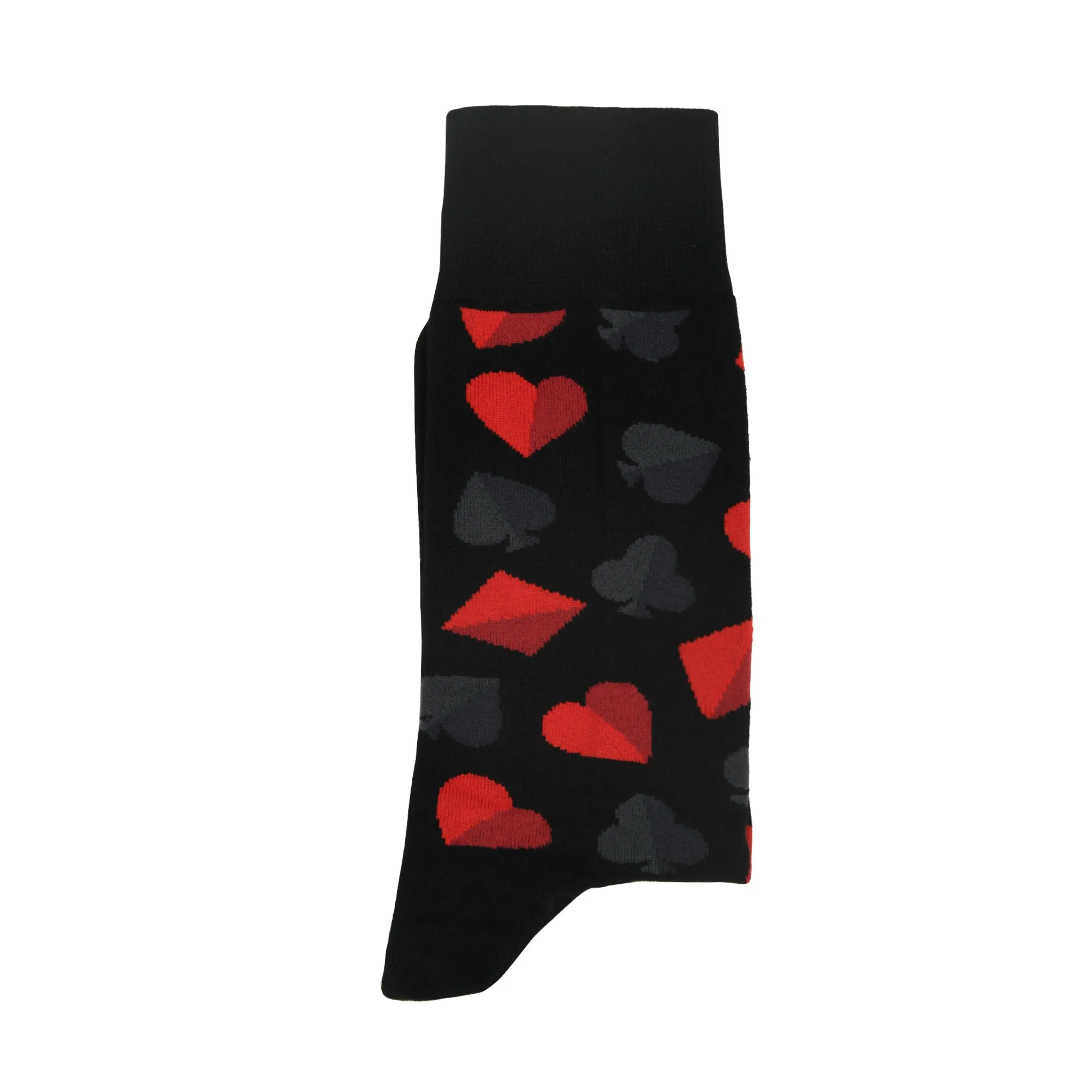 Balenzia Special Edition Poker Crew Socks for Men (Free Size) (Pack of 2 Pairs) (Maroon and Black)