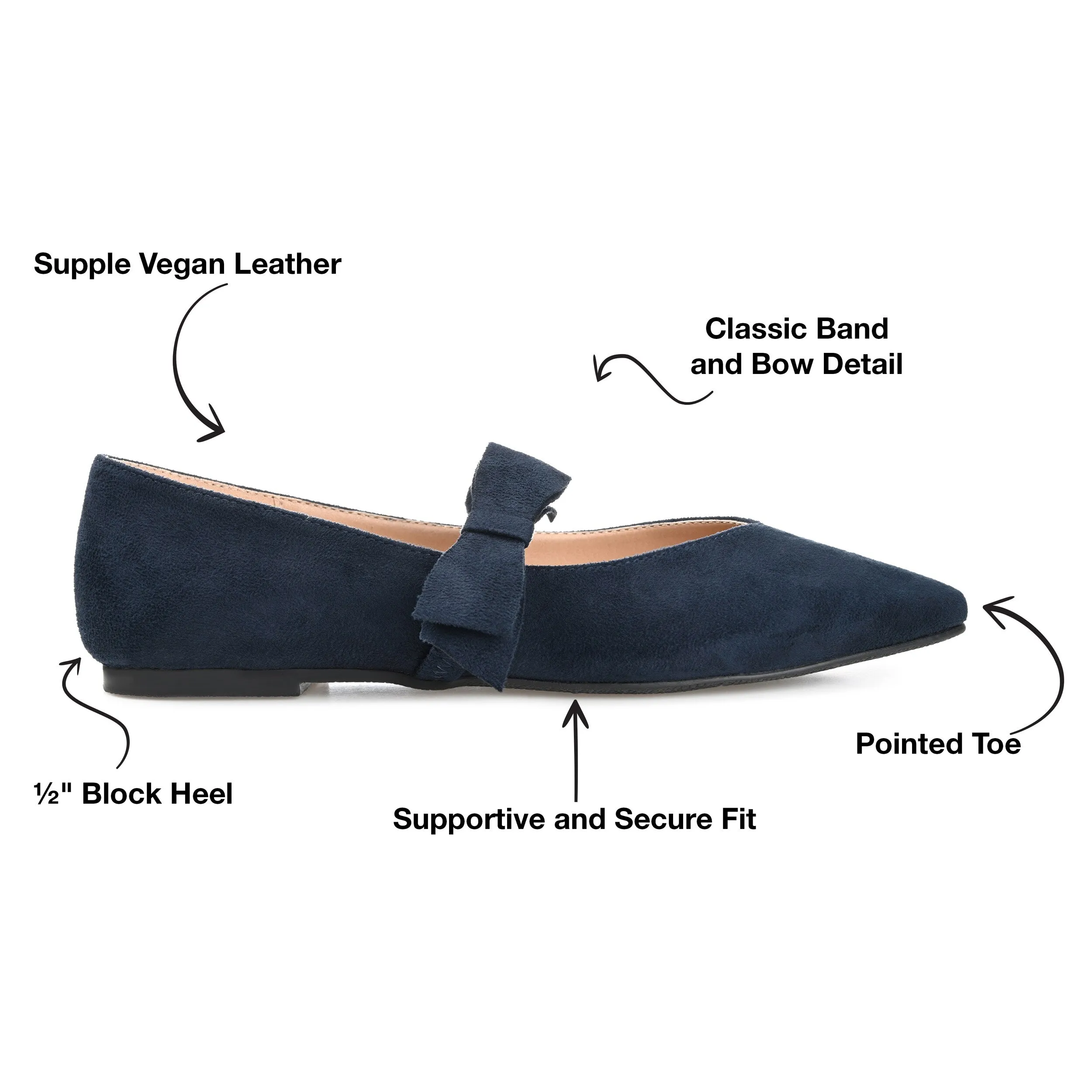 Ballerinas Journee Collection Aizlynn, dark blue