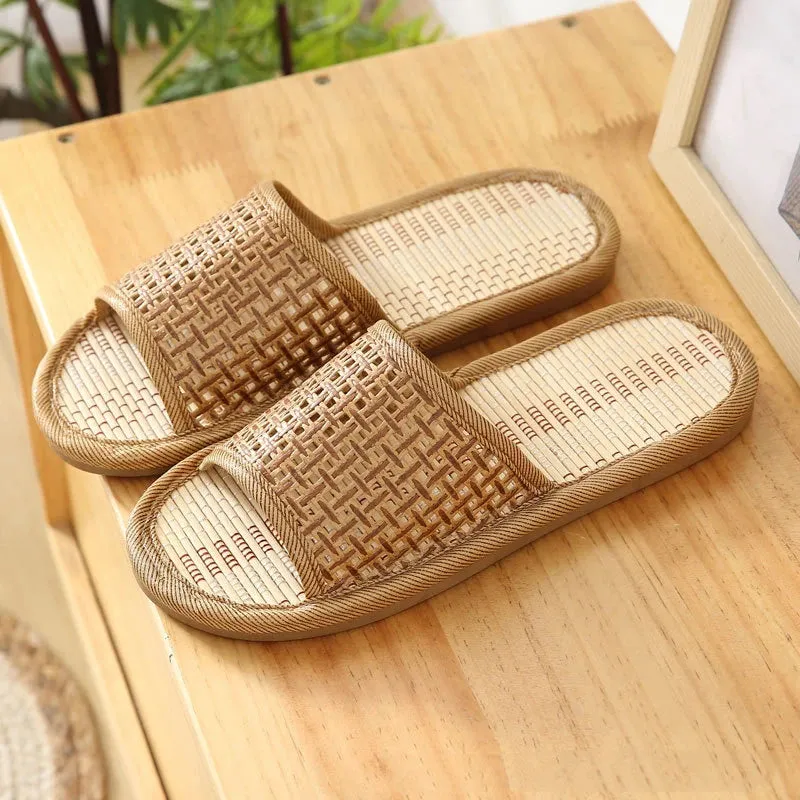 Bamboo Rattan Slippers for Men