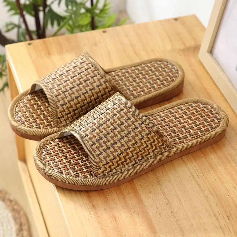 Bamboo Rattan Slippers for Men