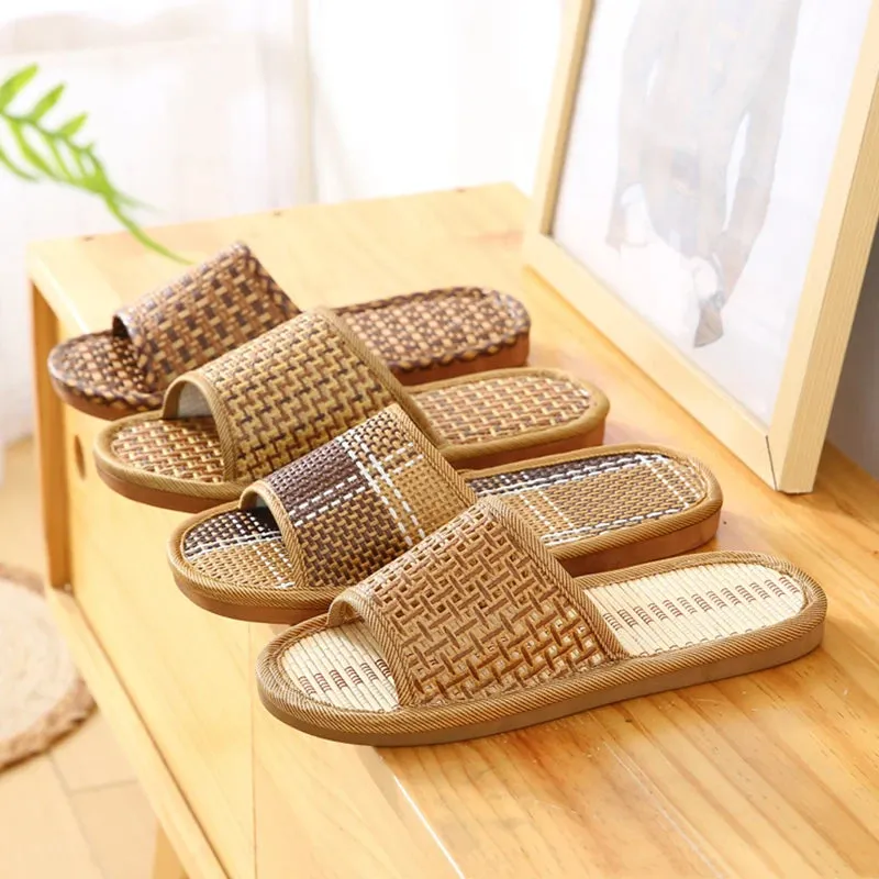 Bamboo Rattan Slippers for Men