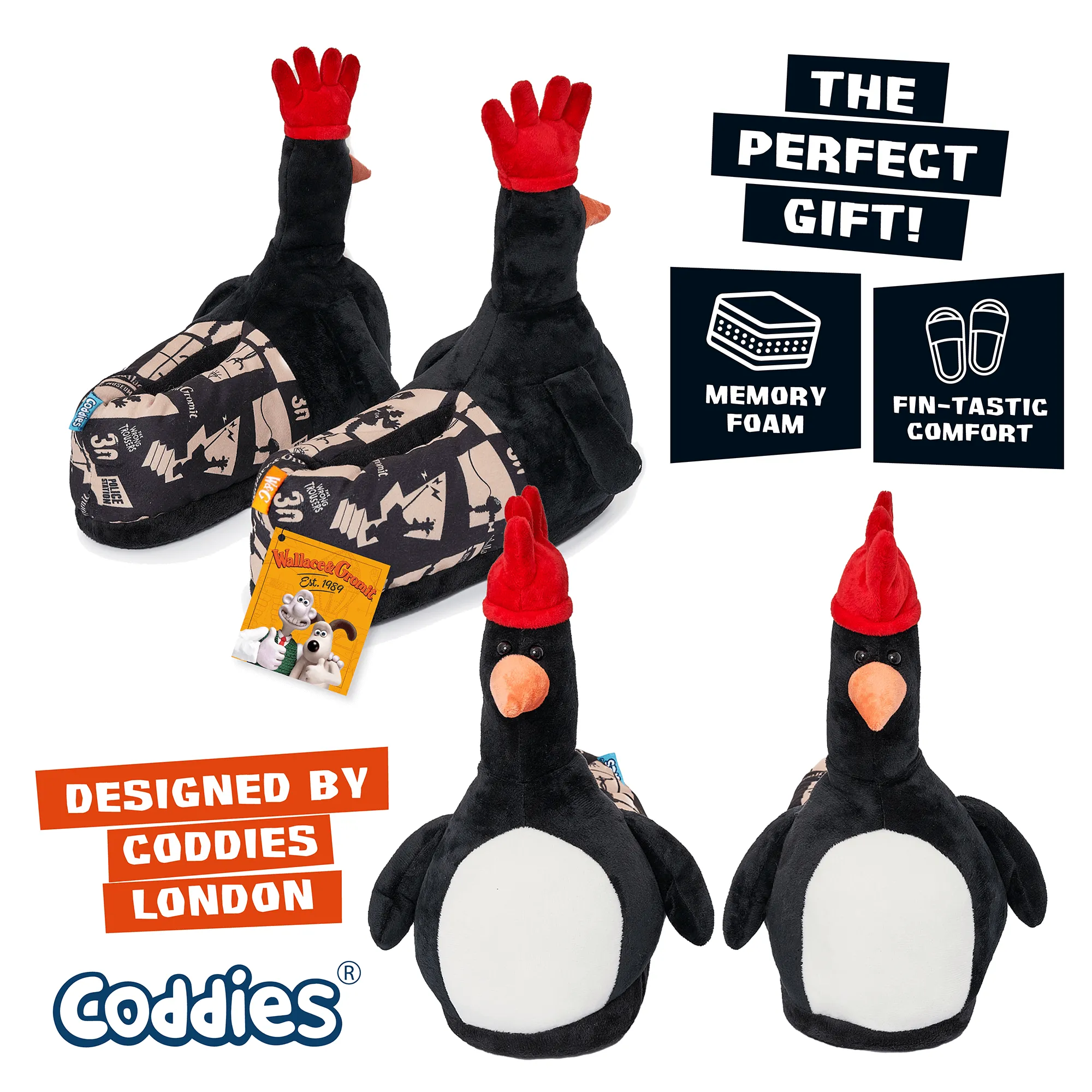 Bird Villain Bundle: Feathers McGraw & Punk Chicken Slippers