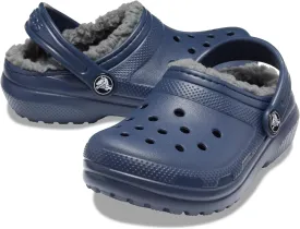 Classic Lined Clog Crocs, Navy/Charcoal