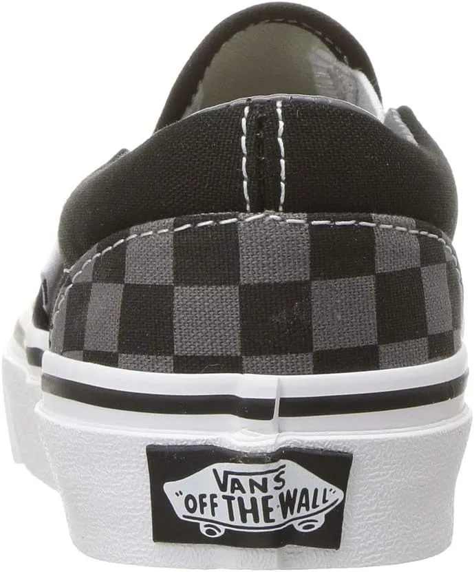 Classic Slip-On Vans, Checkerboard Black/Pewter