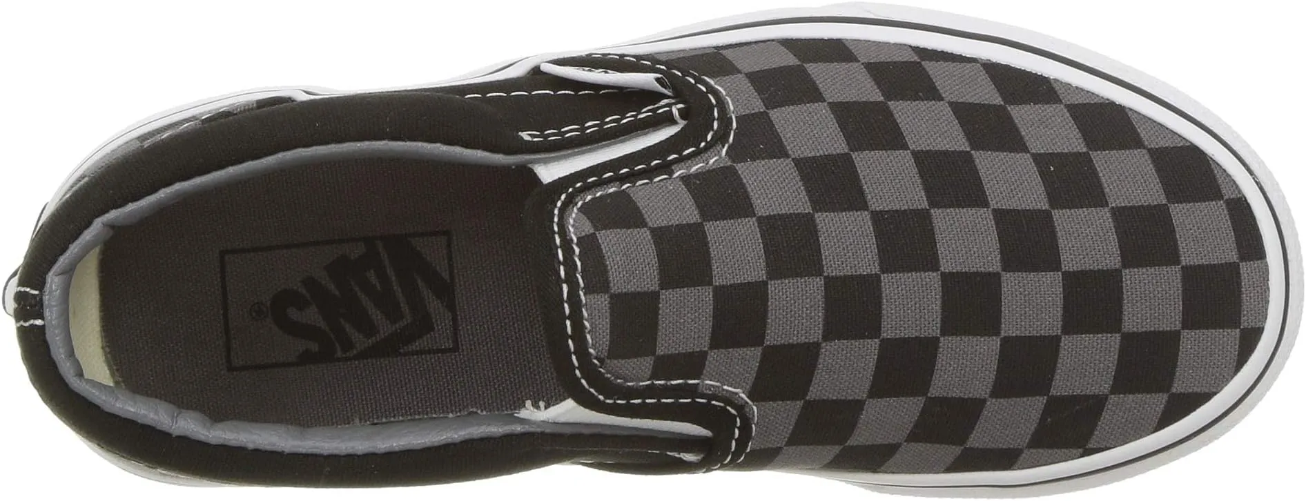 Classic Slip-On Vans, Checkerboard Black/Pewter