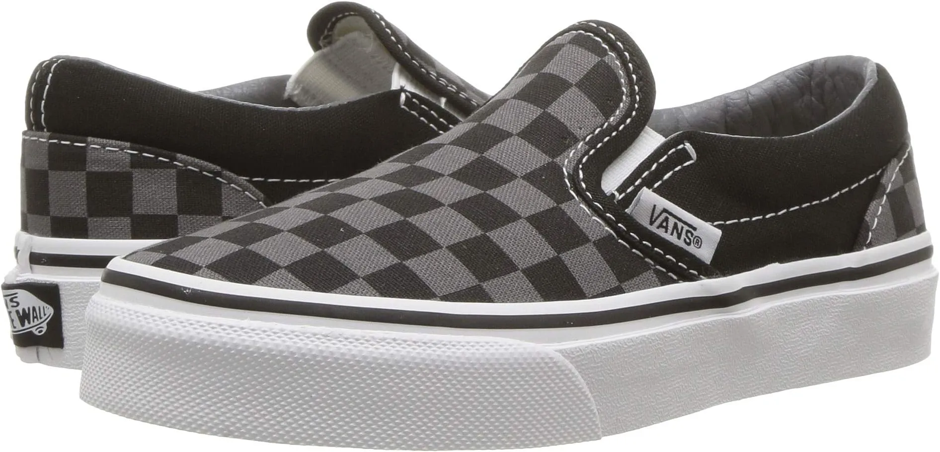 Classic Slip-On Vans, Checkerboard Black/Pewter