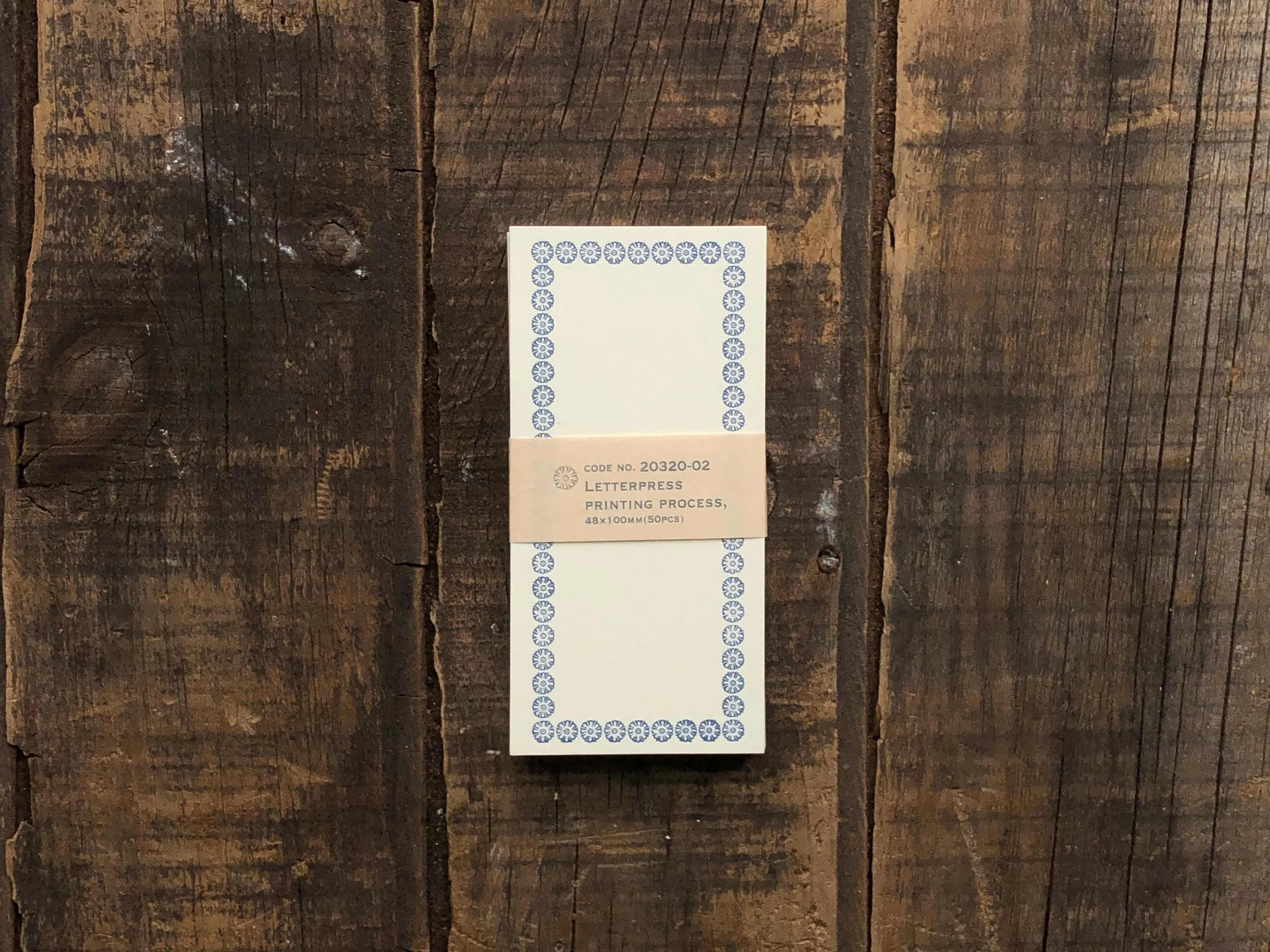 Classiky - Letterpress Memo Card - Dark Blue