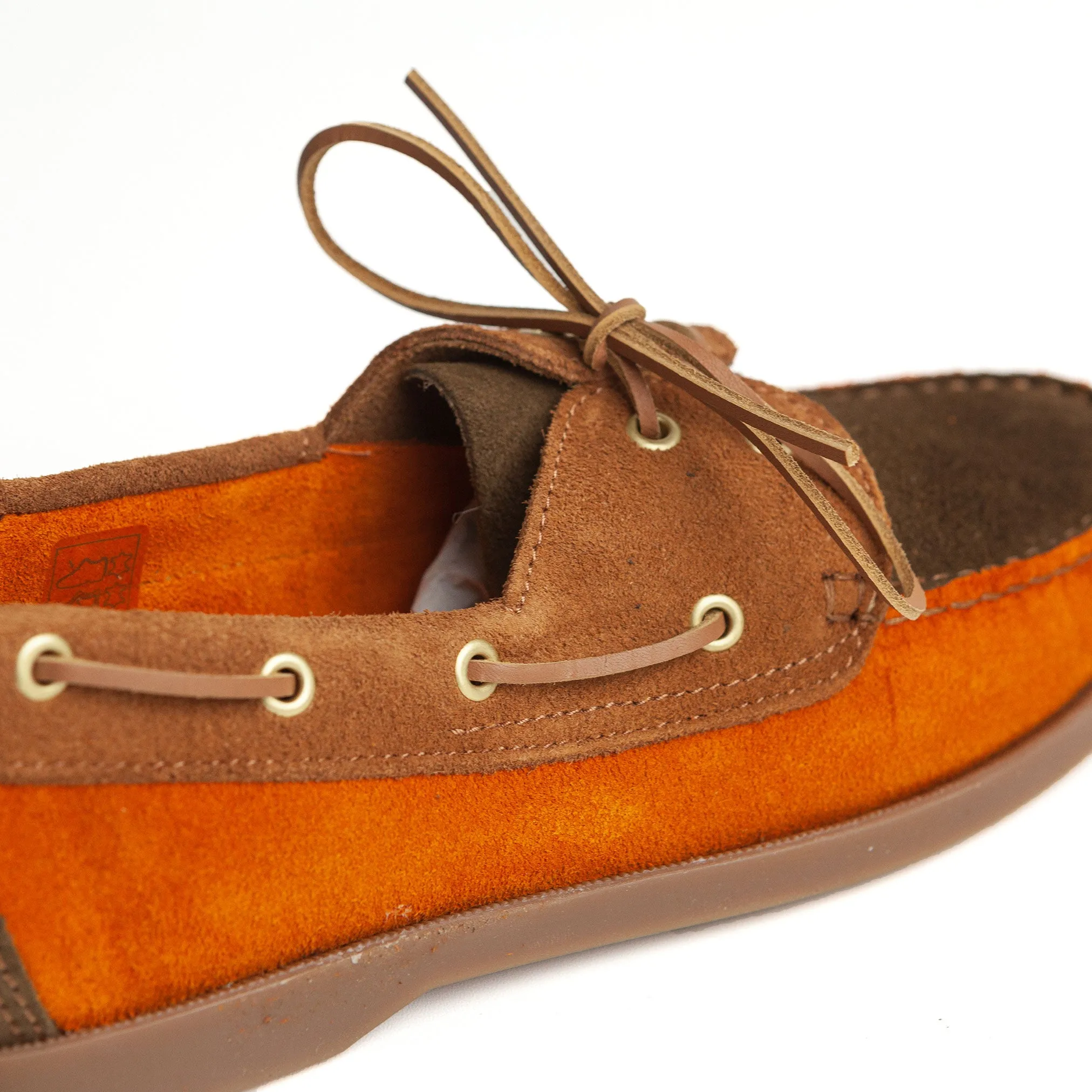 Deck Shoe in Brown & Rust