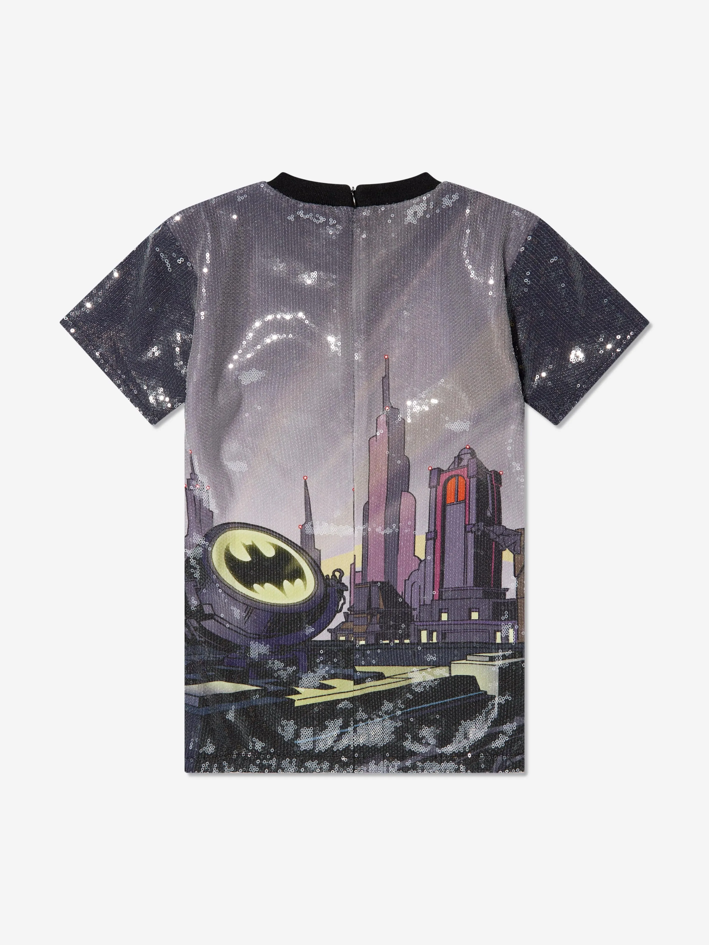 DKNY Girls Batman Sequin Dress in Multicolour