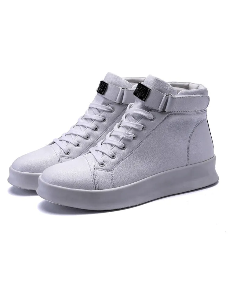 Fashion High Flexible Sneakers with Laces and Velcro / Men's Shoes - SF1179