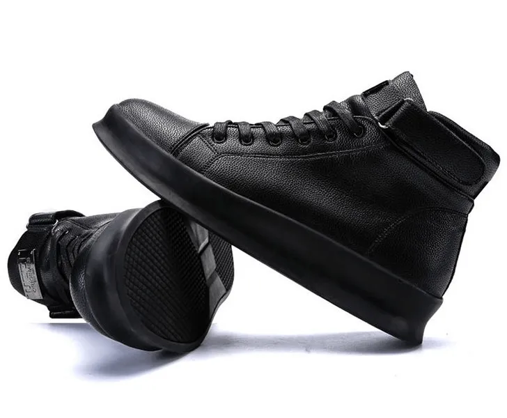 Fashion High Flexible Sneakers with Laces and Velcro / Men's Shoes - SF1179