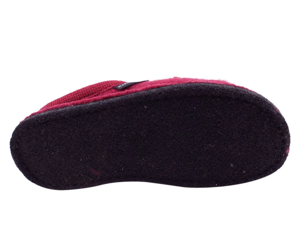 Haflinger Slippers Flair Choupette Cat Burgund