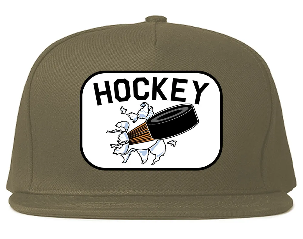 Hockey Goalie Puck Mens Snapback Hat