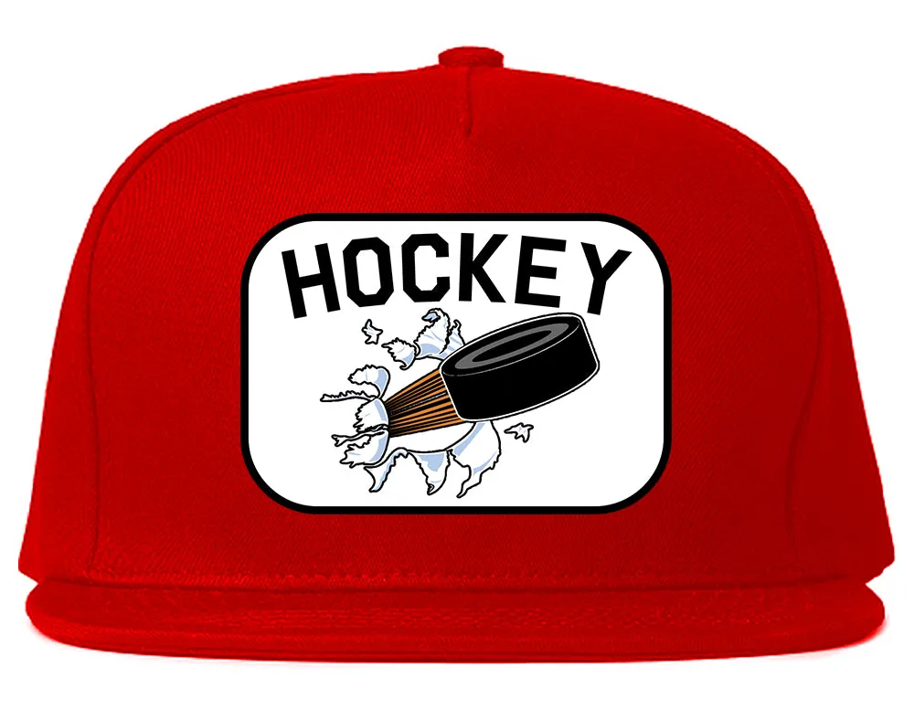 Hockey Goalie Puck Mens Snapback Hat