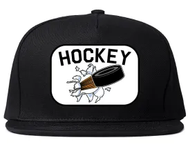 Hockey Goalie Puck Mens Snapback Hat