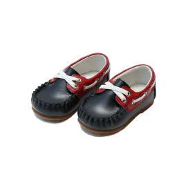 Hudson Boy's Leather Boat Shoe