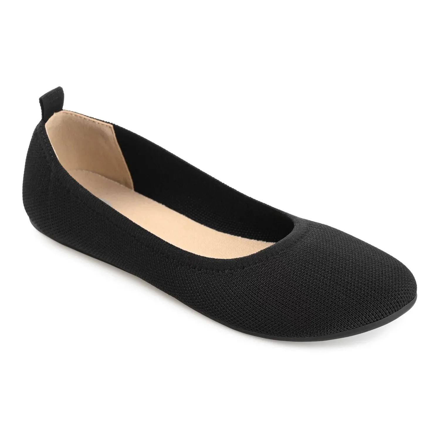 Journee Collection Jersie Tru Comfort Foam Journee Collection Women's Folding Ballet Shoes, Black