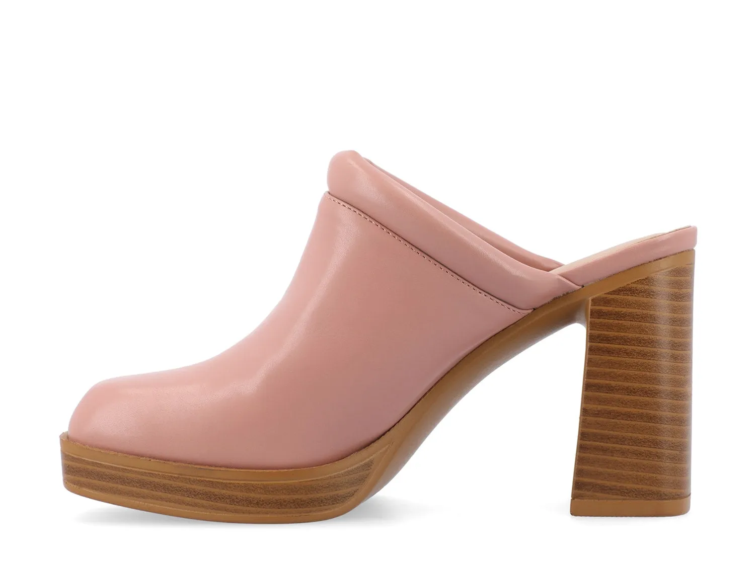 Journee Collection platform mules, pink