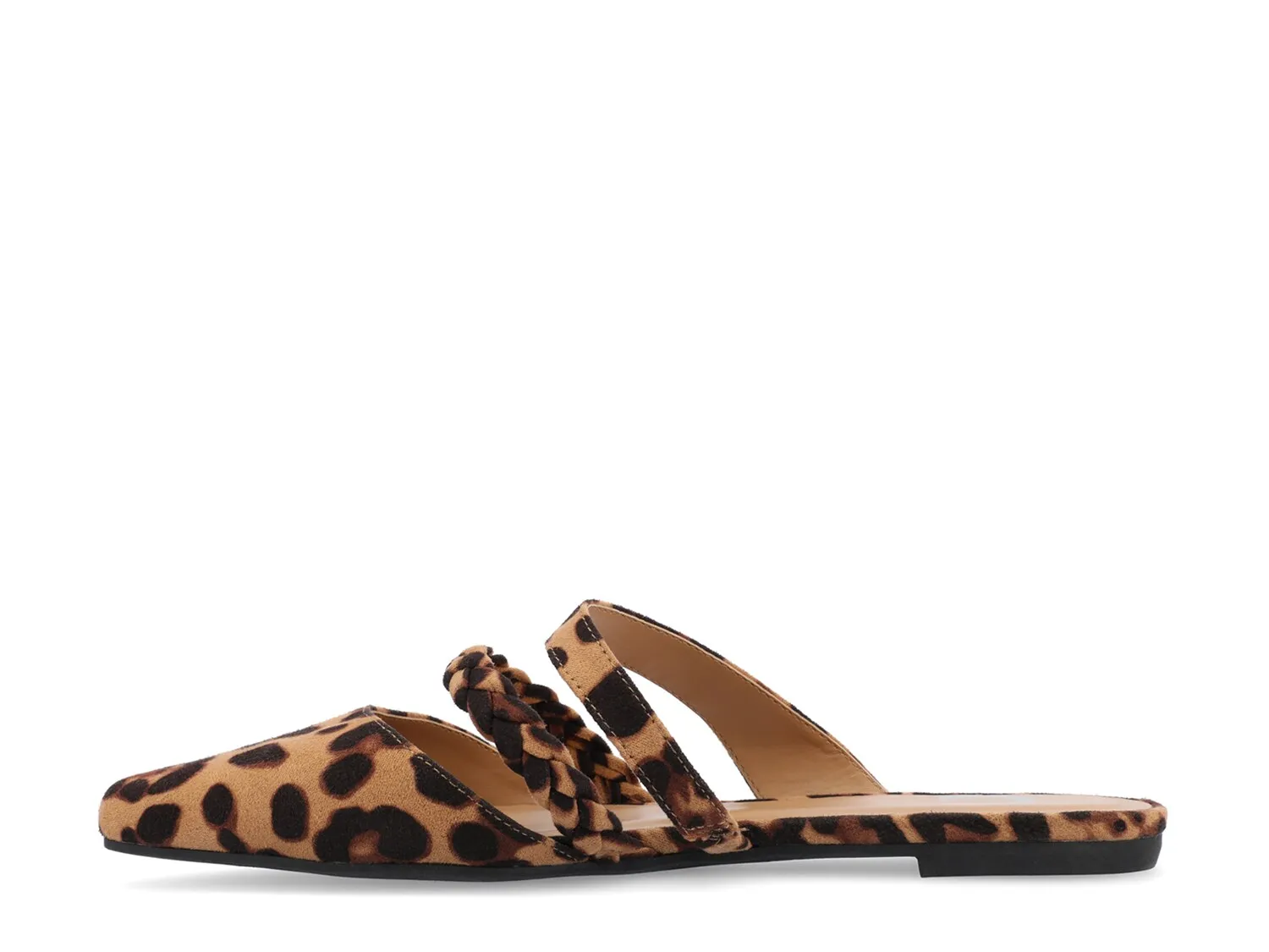 Journee Collection Pointed Toe Mules, Leopard