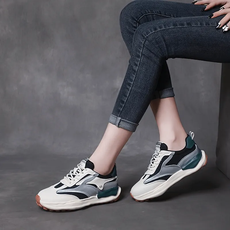 Ladies Sports Thick Sole Vulcanized Shoes / Women's Casual Sneakers - SF0261