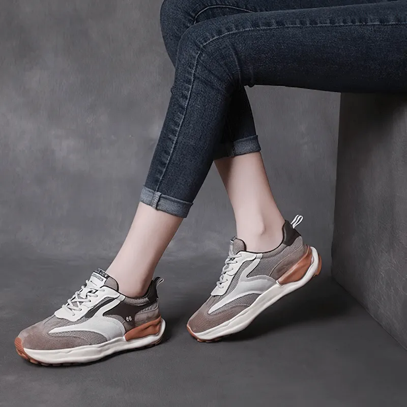 Ladies Sports Thick Sole Vulcanized Shoes / Women's Casual Sneakers - SF0261