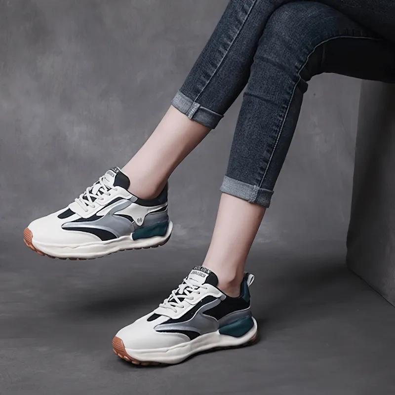 Ladies Sports Thick Sole Vulcanized Shoes / Women's Casual Sneakers - SF0261