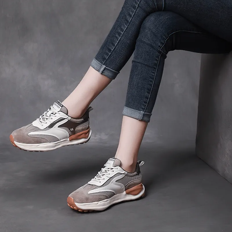 Ladies Sports Thick Sole Vulcanized Shoes / Women's Casual Sneakers - SF0261