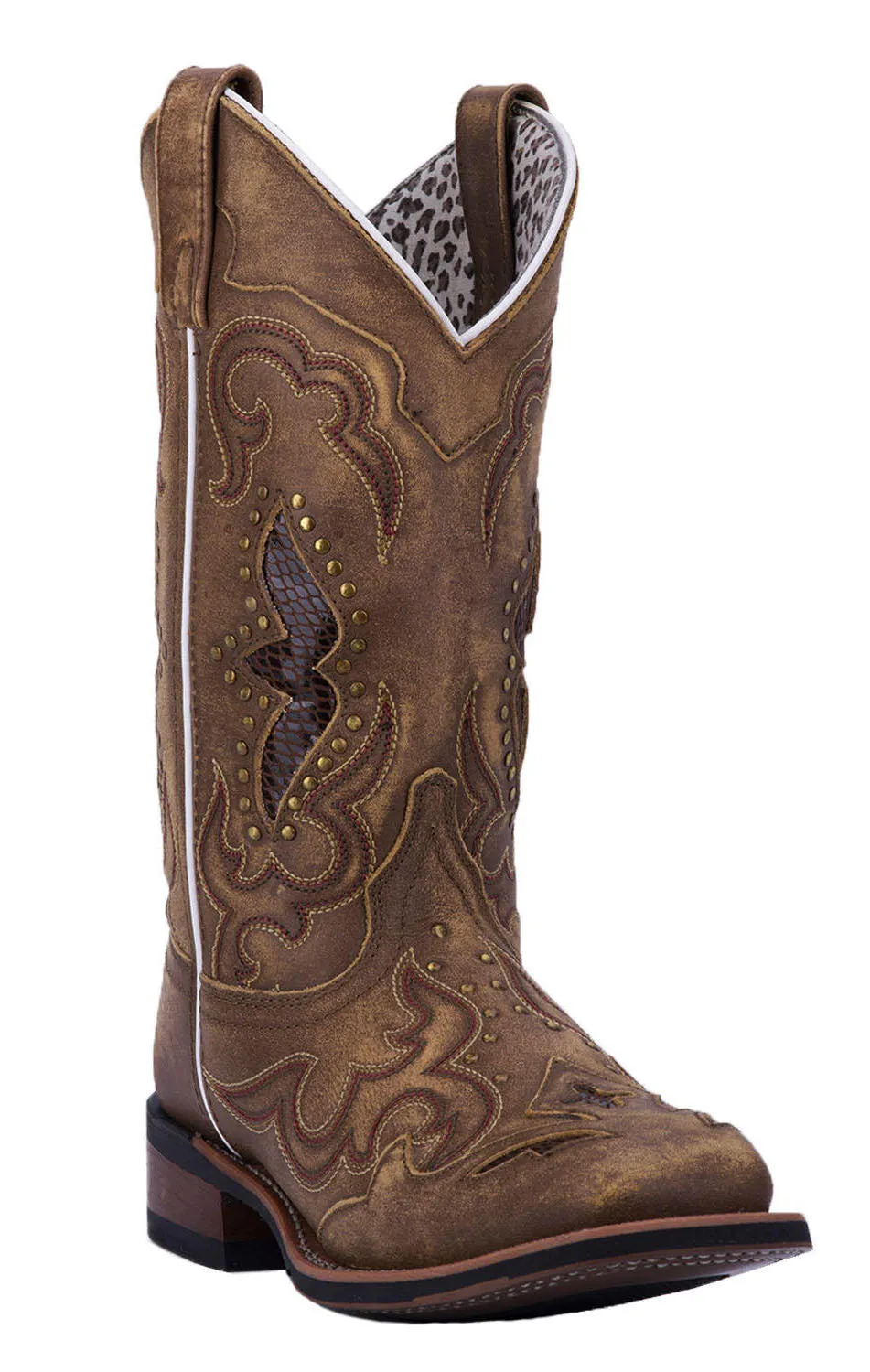 Laredo Tan Spellbound Broad Square Toe Boots for Women