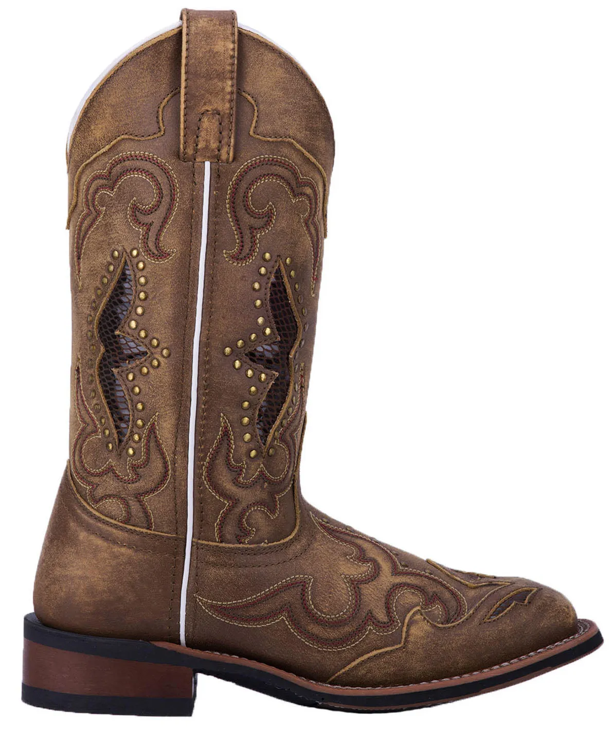 Laredo Tan Spellbound Broad Square Toe Boots for Women