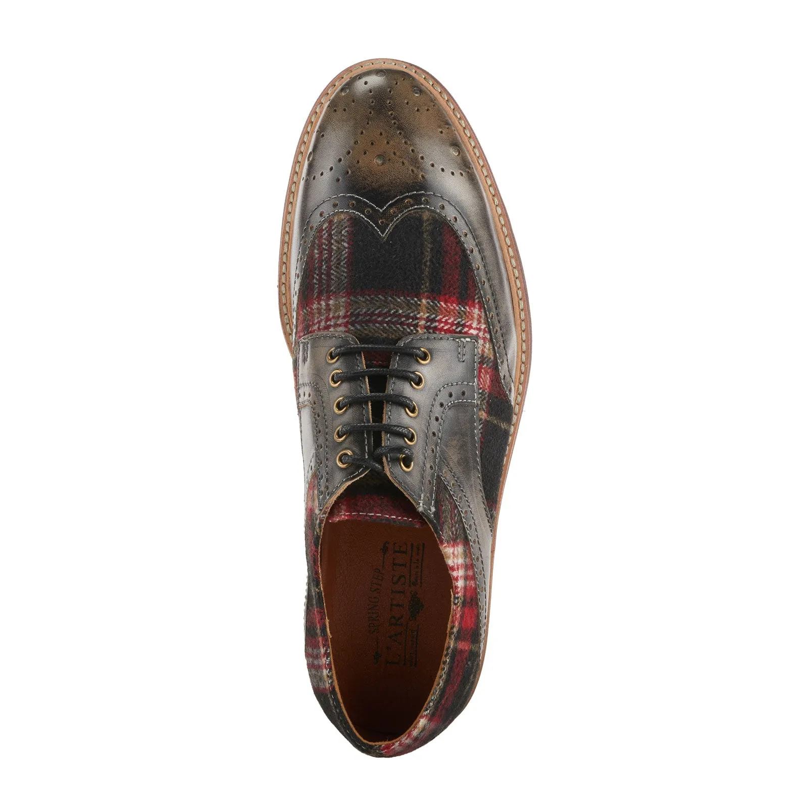 L'Artiste Thavo-Plaid Oxford (Men) - Grey Multi