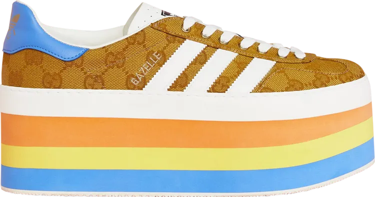 Limited edition Adidas Gucci x Wmns GG Gazelle 'GG Monogram' sneakers, brown