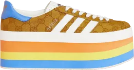 Limited edition Adidas Gucci x Wmns GG Gazelle 'GG Monogram' sneakers, brown