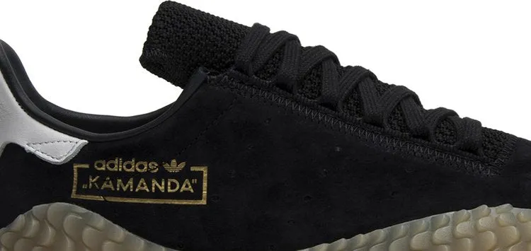 Limited Edition Adidas Kamanda 'Gum Sole' Sneakers, Black