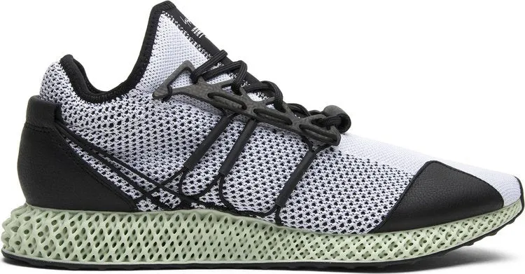 Limited edition Adidas Y-3 Runner 4D 'Black White' sneakers, black