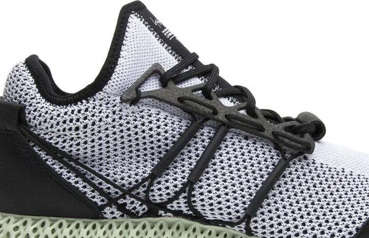 Limited edition Adidas Y-3 Runner 4D 'Black White' sneakers, black