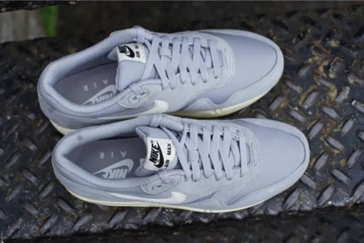 Limited Edition Nike Air Max 1 Essential 'Matte Silver' Sneakers, Silver