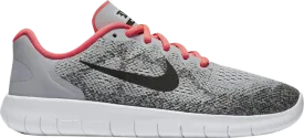 Limited edition Nike Free RN 2017 GS 'Wolf Gray Pink' sneakers, gray