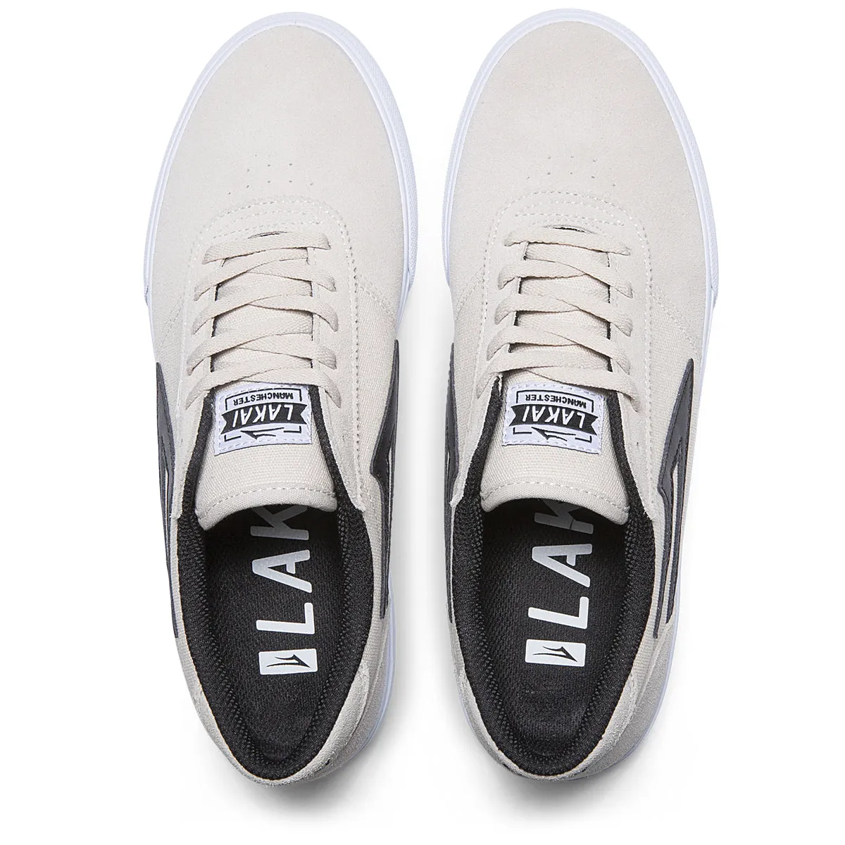 Manchester - White/Black Suede