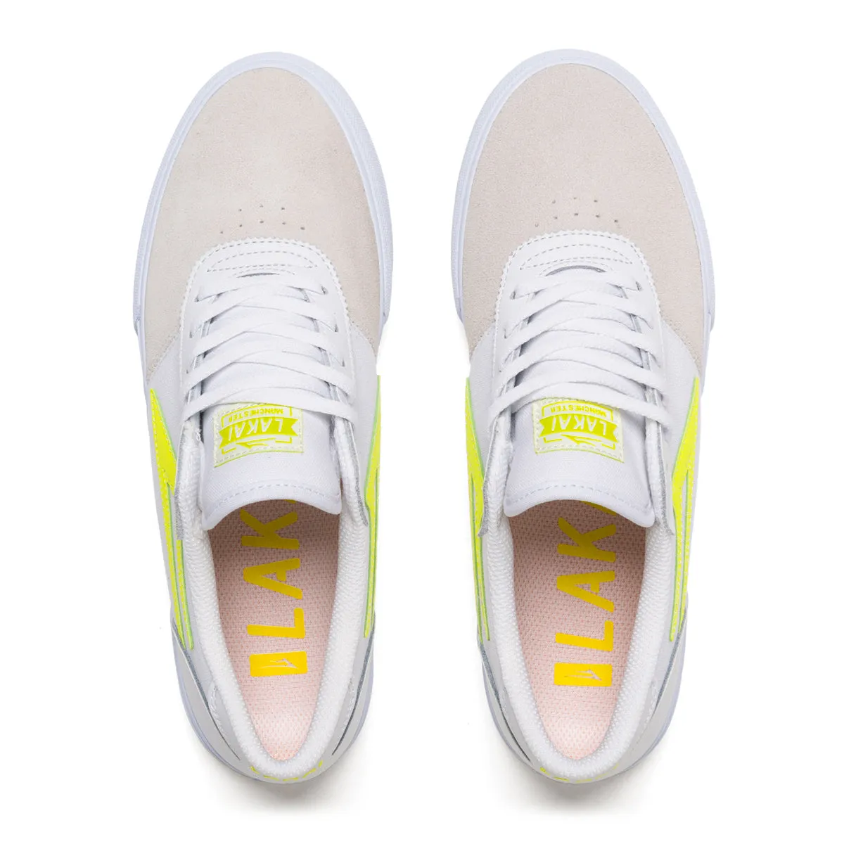 Manchester - White/Neon Suede