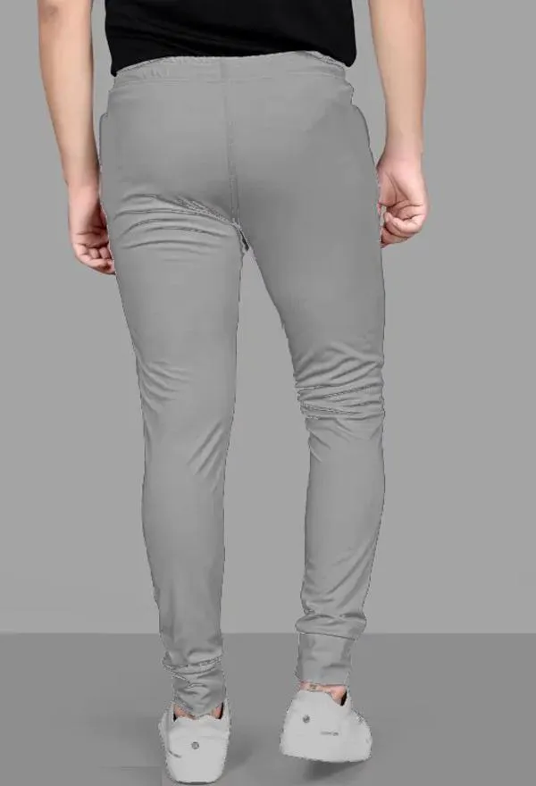 Men Grey Striped Track Pants (Pack of 1)