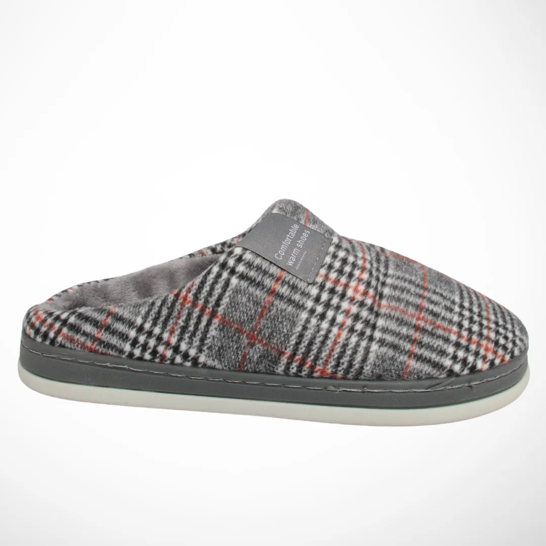 Men Home Slipper (Grey & Orange)