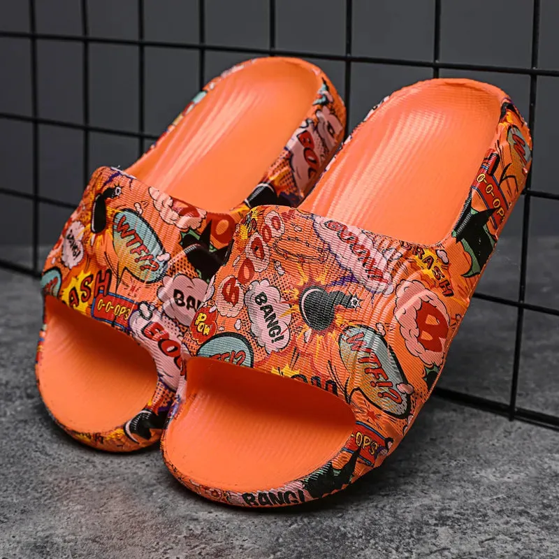 Men's Comic Style Slippers