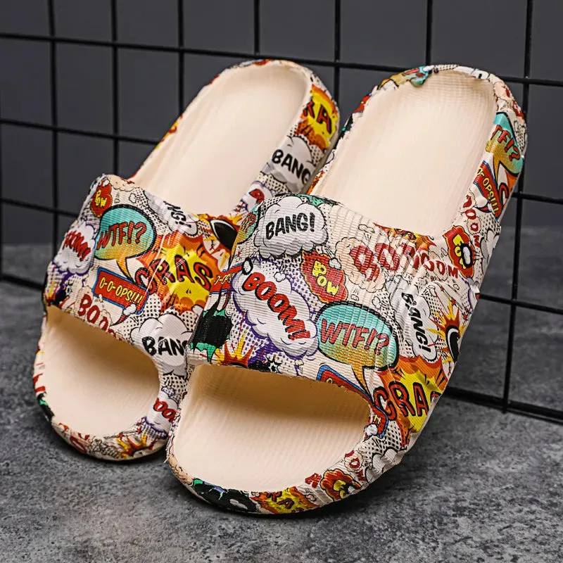 Men's Comic Style Slippers