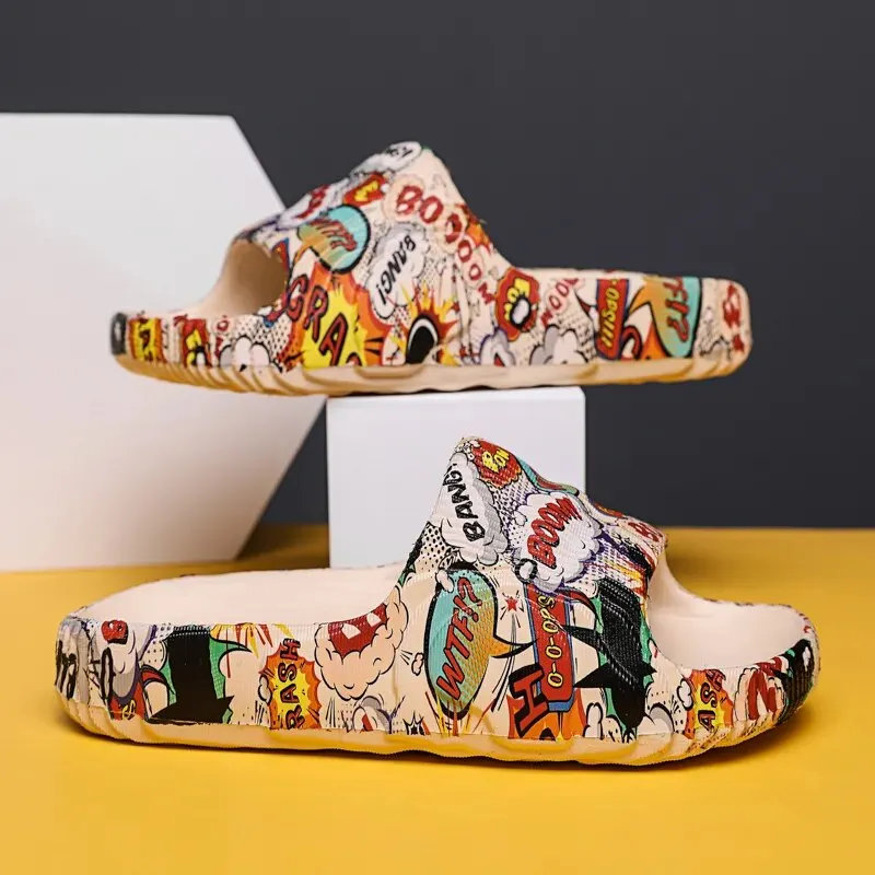 Men's Comic Style Slippers