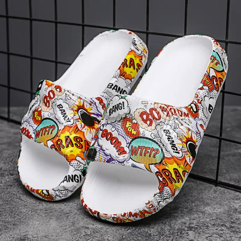 Men's Comic Style Slippers