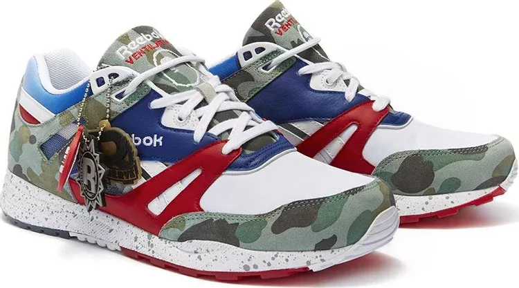 Mita x a bathing ape x ventilator affiliates 'white red royal' Reebok sneakers, multicolor