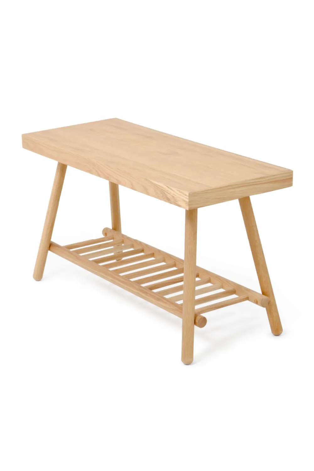 Oak Spindle Storage Bench | Wireworks