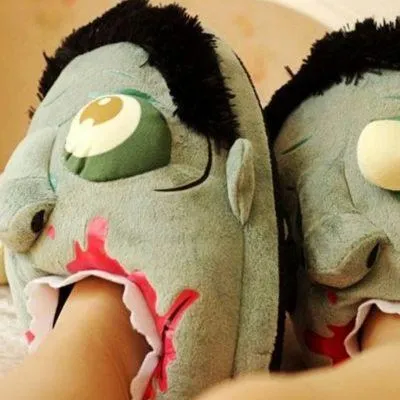 Plush Zombie Slippers